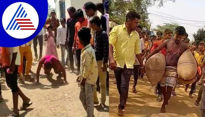 different types of benison by devotees in beeralingeshwar fair vijayapura gvd