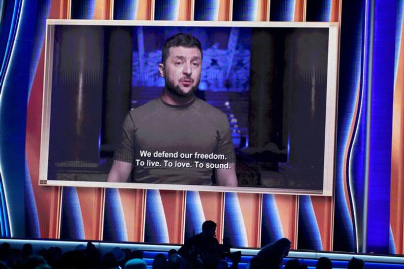 'Support us in any way you can, but not silence': Ukraine President Zelenskyy at Grammy 2022