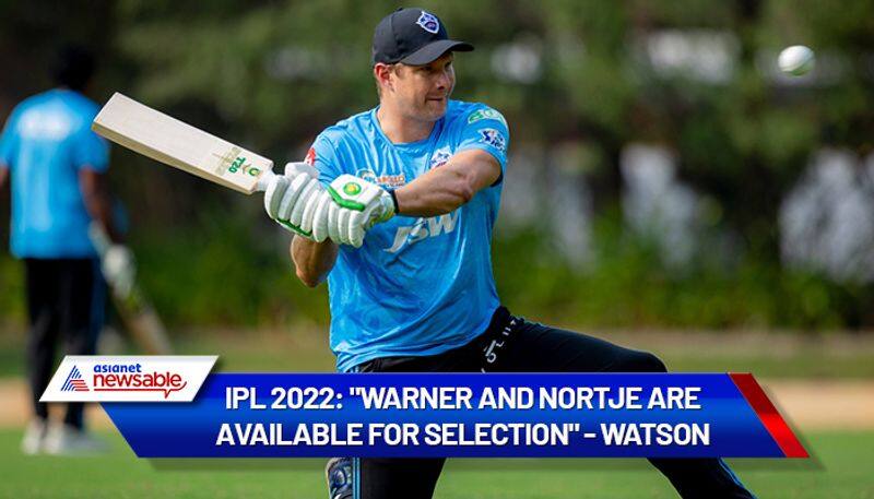 Indian Premier League, IPL 2022: David Warner and Anrich Nortje are available for selection - Shane Watson-ayh