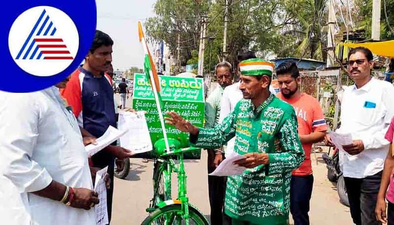 Gadag based 52-year-old man Muttanna  300 KM bicycle Jatha for environmental awareness gow