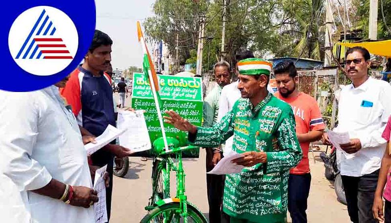 Gadag based 52-year-old man Muttanna  300 KM bicycle Jatha for environmental awareness gow