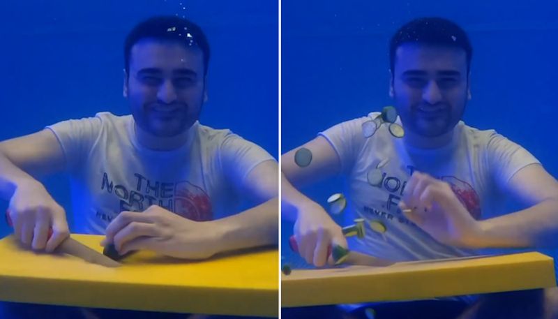 Turkish chef cuts cucumbers underwater; viral video gains 21 million views-tgy