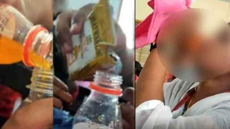 kanchipuram College students drinking in the classroom