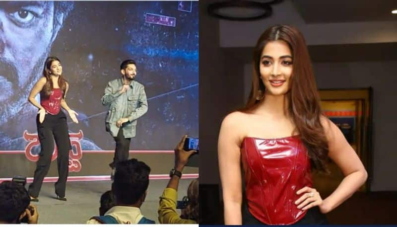 Pooja Hegde Arabic Kuthu Dance With Anirudh On Stage At Beast Press Meet