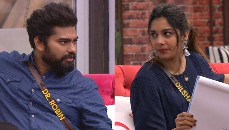 dr robin shares his doubt to dilsha about nimisha secret room bigg boss malayalam season 4