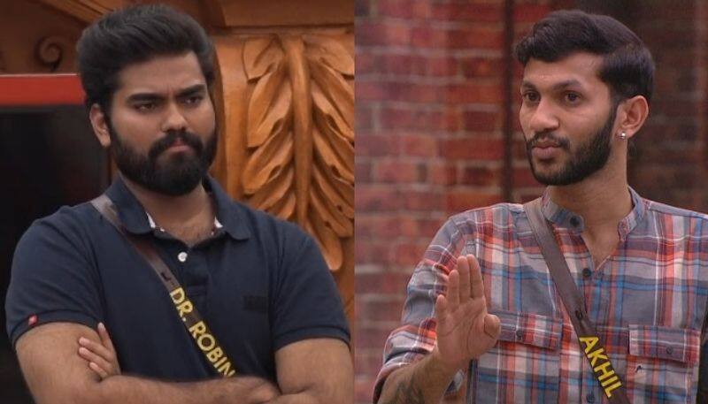 bigg boss malayalam season 4 akhil criticizes dr robin