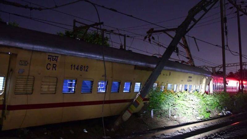 a man can be seen being flung away after he was hit by a train at Haryana