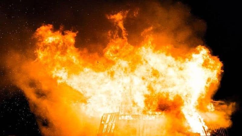 fire breaks out in house when firecracker burst three children burnt to death in bengal