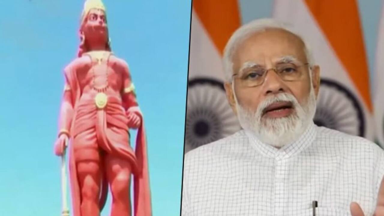 PM Modi unveils 108 ft Hanuman statue in Gujarat's Morbi as part of 'Hanumanji Char Dham'