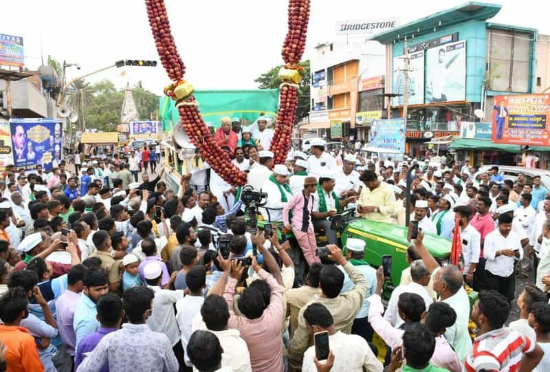 power show of Congress Leader SR patil In Sankalpa Yatra Ending Function at Bagalkot rbj