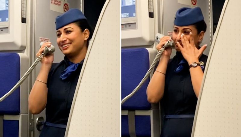 IndiGo air hostess' farewell speech leaves netizens emotional; Watch the video-tgy