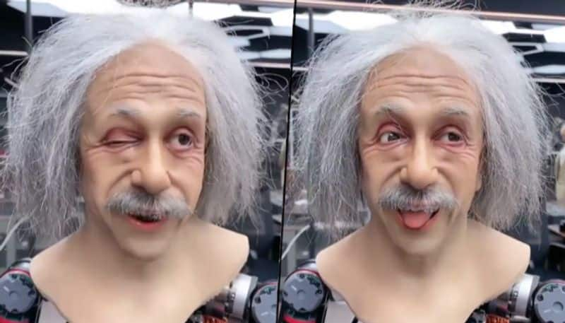 Albert Einstein's look-a-like robot smiles, winks & Nods his Head; Watch the video - gps