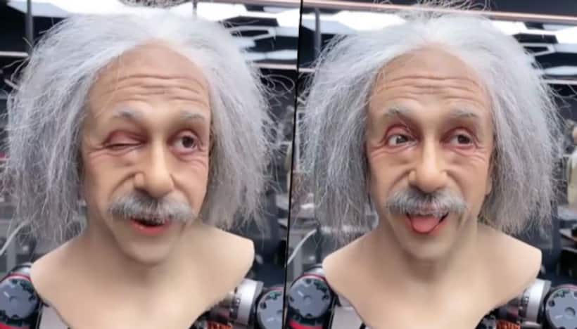 Albert Einstein’s look a like robot smiles, winks & Nods his Head; Watch the video