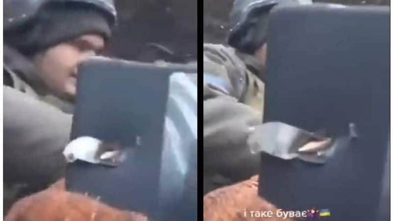 Viral Video Mobile Phone Stops Bullet, Saves Ukraine Soldier Life