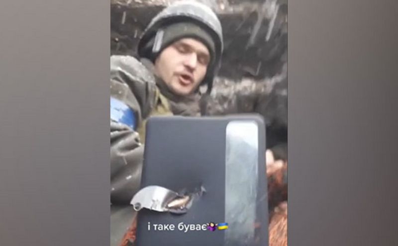 smartphone saved a soldier's life in Ukraine viral video