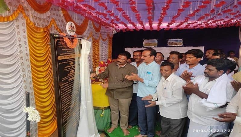 Anand SIngh Lays Stone foundation To three star hotel Near hampi rbj