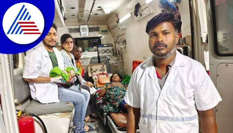 Uttara Kannada woman gave birth to a baby girl in 108 ambulance gow