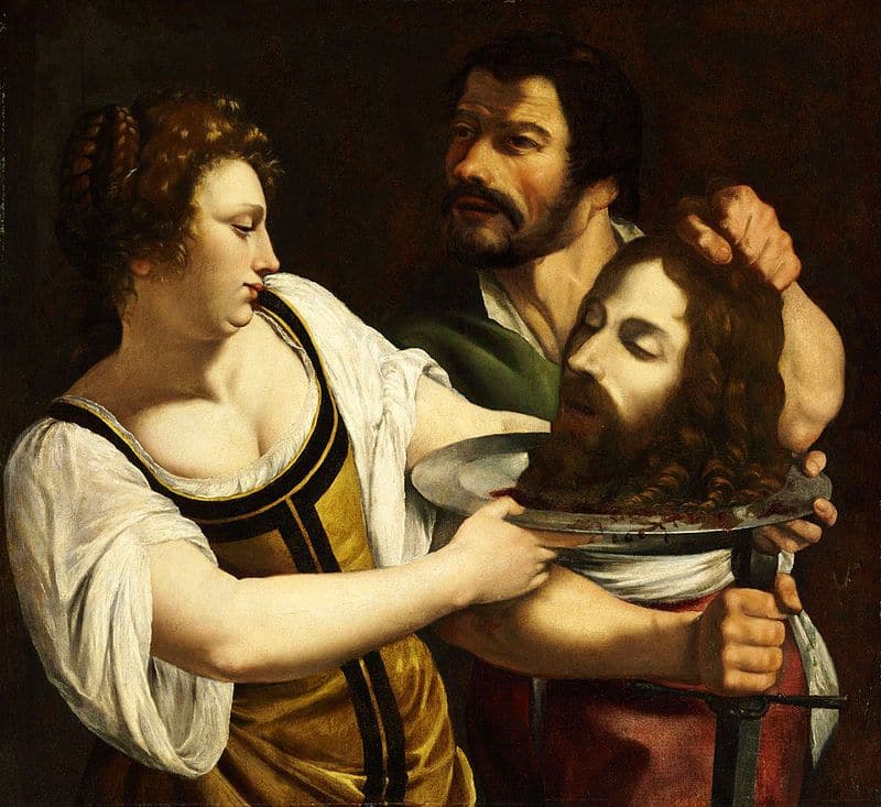 blood in Artemisia Gentileschi paintings 