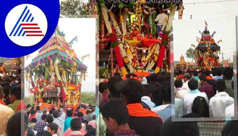 devotees threw coins at Kanchi Varadaswamy during Brahma Rathotsava skr