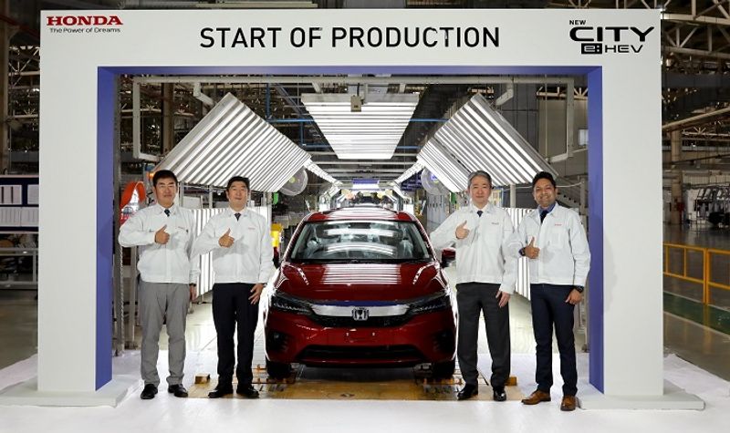 Honda Cars india commences production of New City Electric hybrid car first strong HEV vehilce ckm