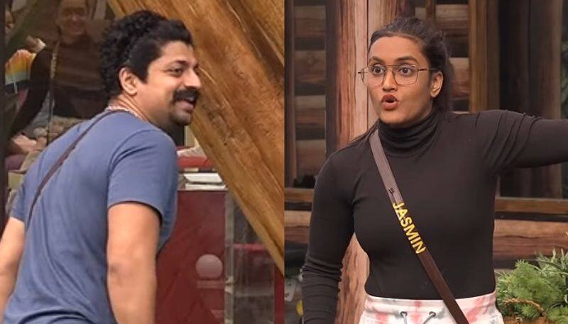 bigg boss warning naveen and jasmine for nomination task