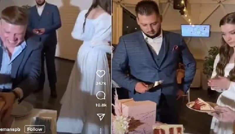 man spoils wedding cake cutting ceremony video goes viral