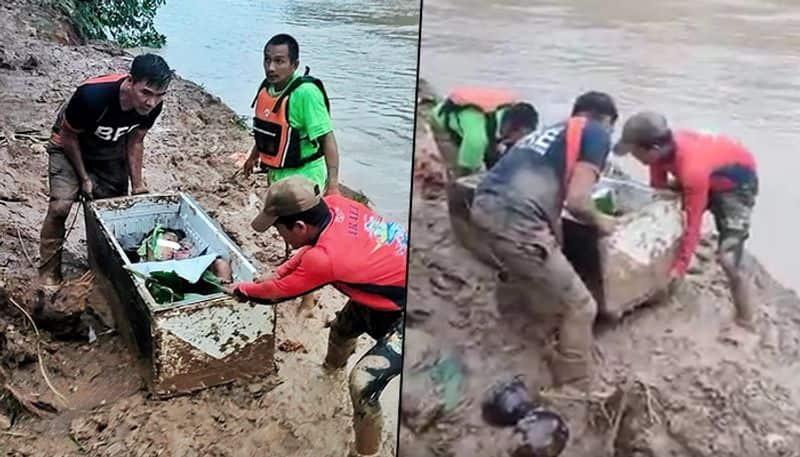 Philippine Boy miraculously survives landslide by hiding inside a refrigerator; watch - gps