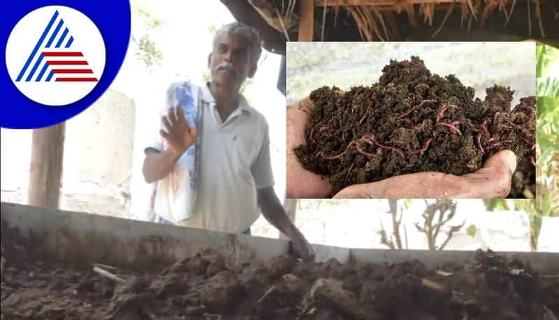 model farmer in kolar organic farming earthworm in the garden gvd