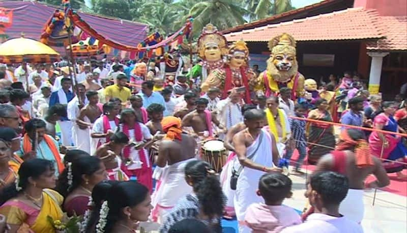 end of the Maha Kumbhabhisheka celebration at hariharapura mutt rbj