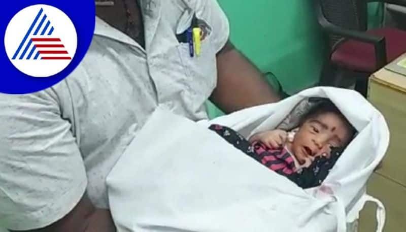 newborn baby found in a bag at chamarajnagara bus stand gow