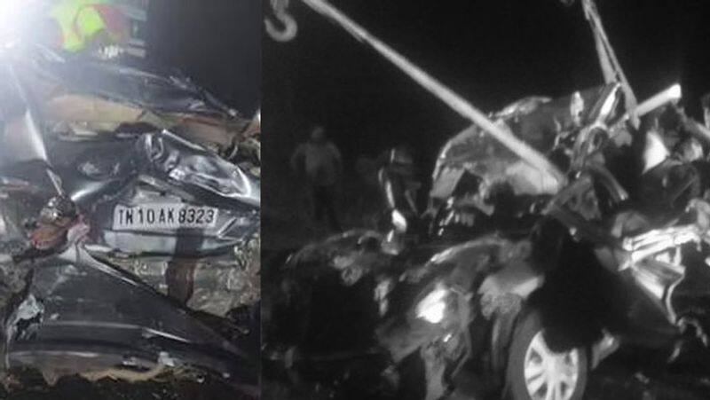 perambalur near car accident...4 members of the same family were killed