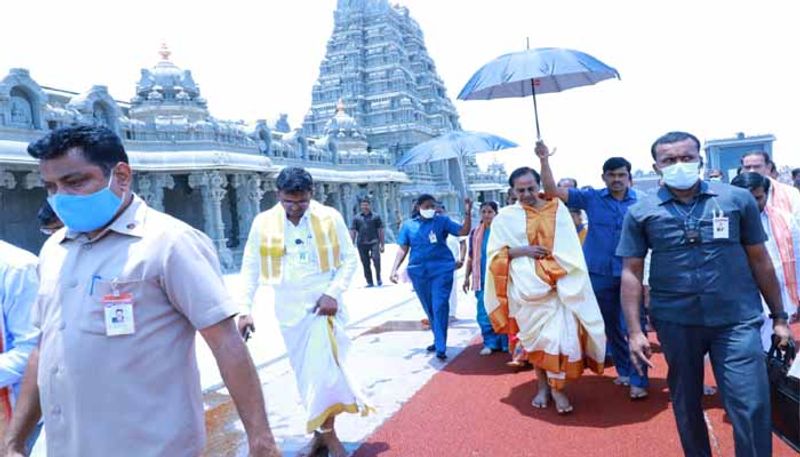 Telangana CM KCR Leaves For Yadadri Temple Tomorrow