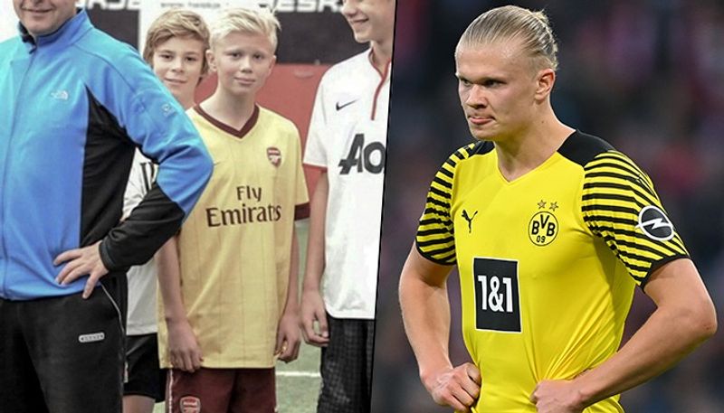 football Erling Haaland's old photo in Arsenal shirt surfaces; leave Gunners hysterical snt