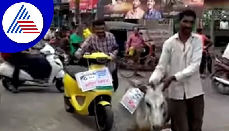 Maharashtra Man Ties Ola Scooter To Donkey akb