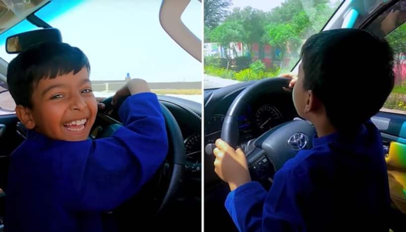 Viral video: 8 year old Pakistani boy spotted driving a Toyota Fortuner