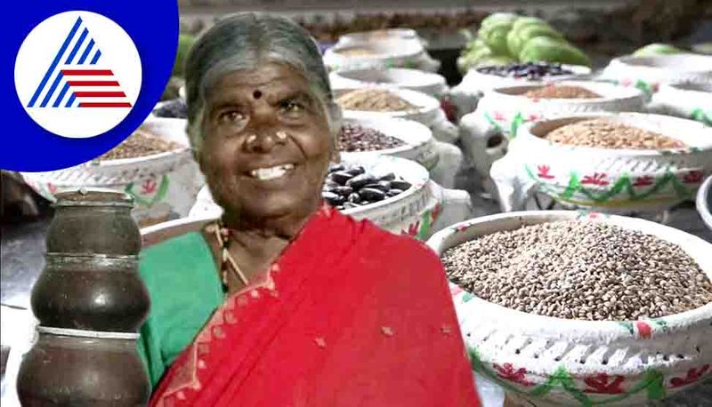 Kolar district Kurubarahalli village women Papamma preserve a variety of seeds gow