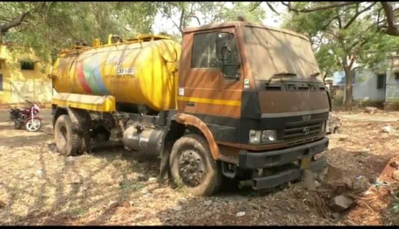 Corruption  In septic tank vehicle at Koppal rbj