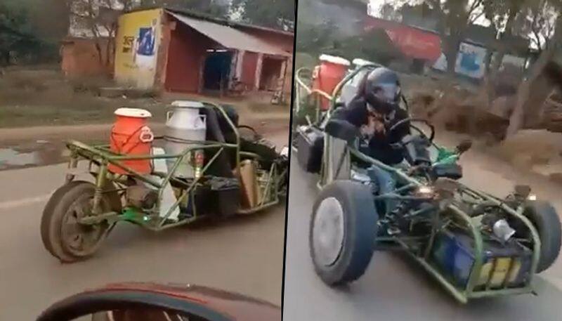 Is the man delivering milk on a Formula 1 car? Watch - gps