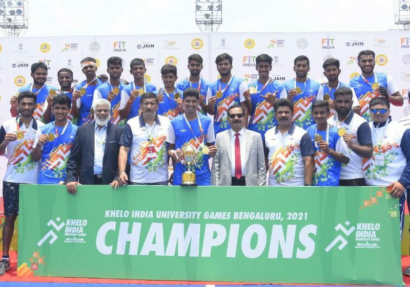 Khelo India University Games Bengaluru City University win gold in Hockey kvn