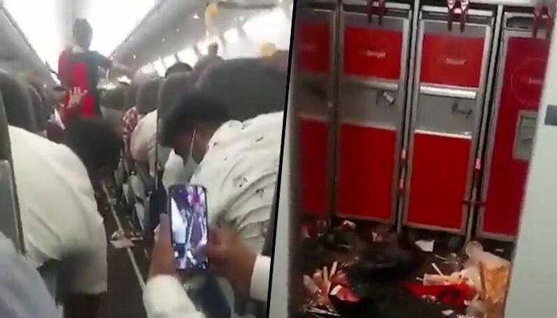 Video emerges of mid air panic inside SpiceJet flight post turbulence watch gcw