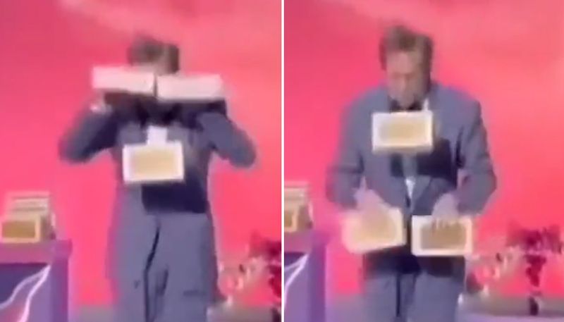 Watch Magician juggles boxes, creates mind-blowing illusion; netizens stunned-tgy