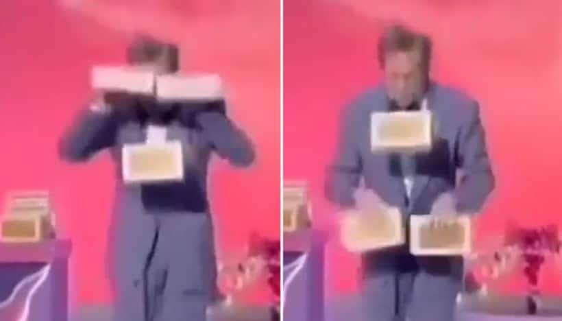 Watch: Magician juggles boxes, creates mind-blowing illusion; netizens stunned
