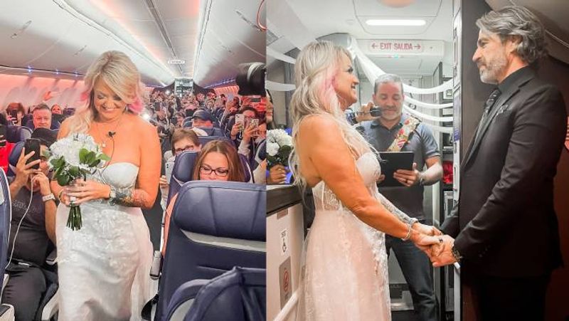 In unique wedding, couple gets married on flight, pictures surface