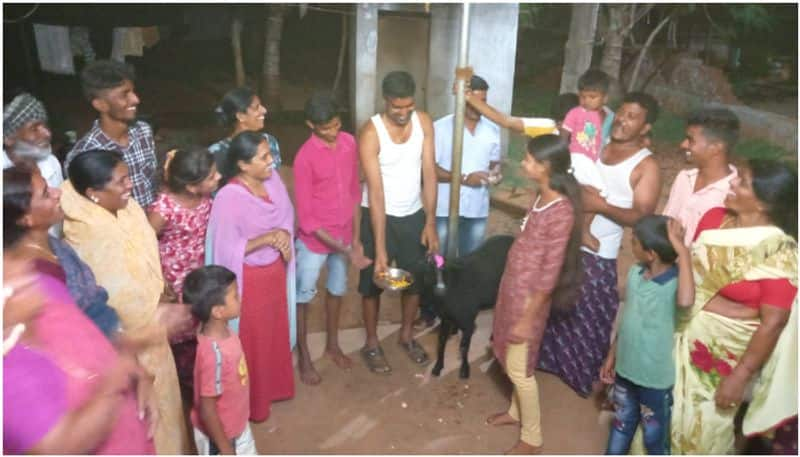 karnataka village celebrate a goat's birthday, why ?