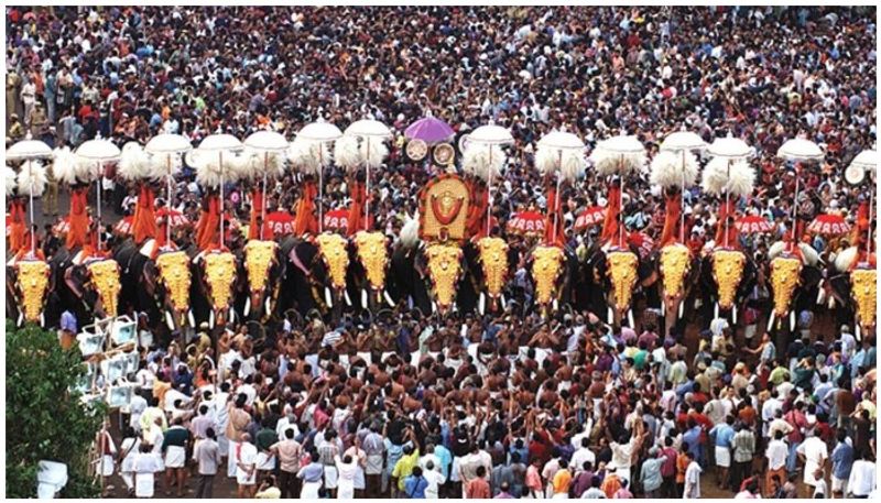 construction of the VIP gallery for thrissur Pooram has been stopped 