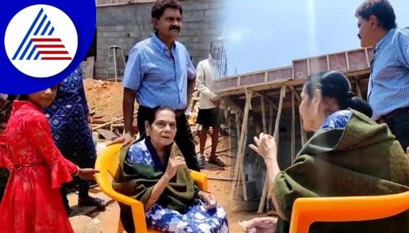 Kannada senior actor Dr M Leelavathi visits hospital construction site vcs