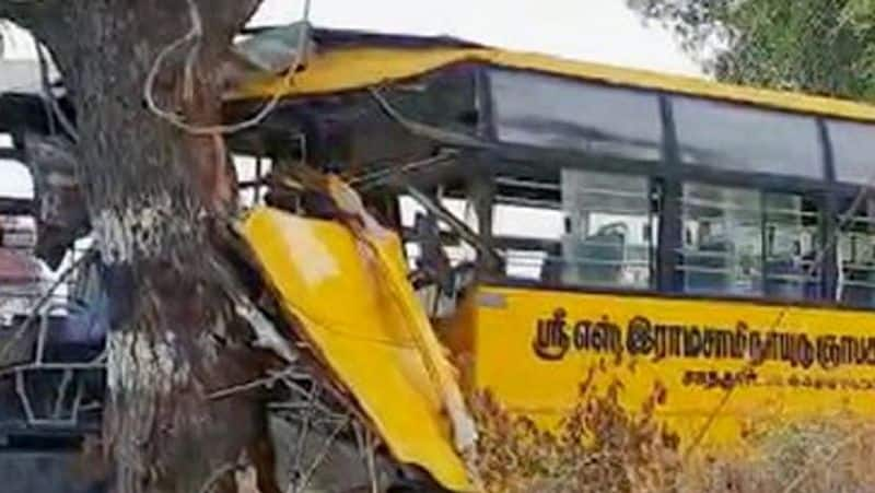 Sri Ramasamy Naidu Memorial College bus accident...21 student injury