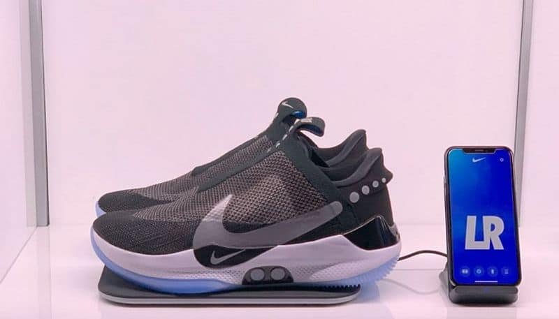 This is Nike's smart shoe, the straps automatically tie, there is also bluetooth