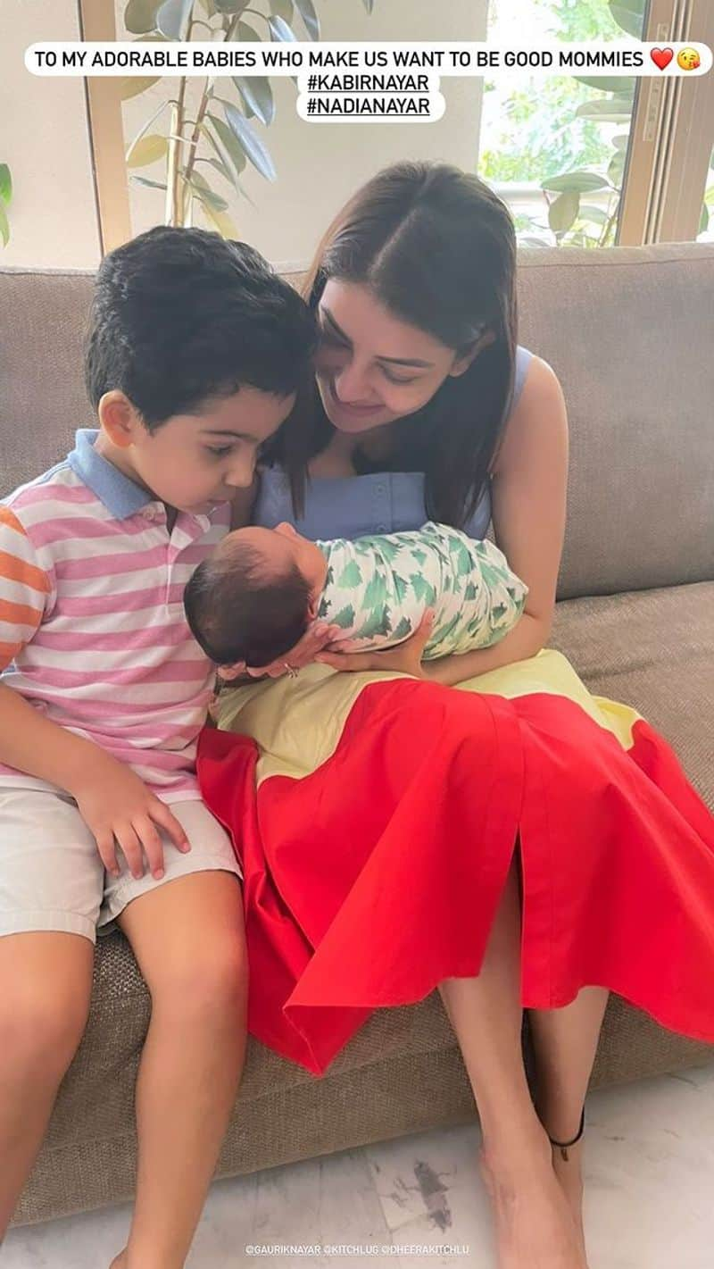 Post of Kajal Aggarwal with her son on Mothers day 