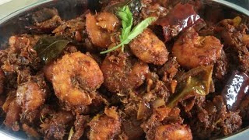 how to cook Prawn pepper fry recipe in Tamil